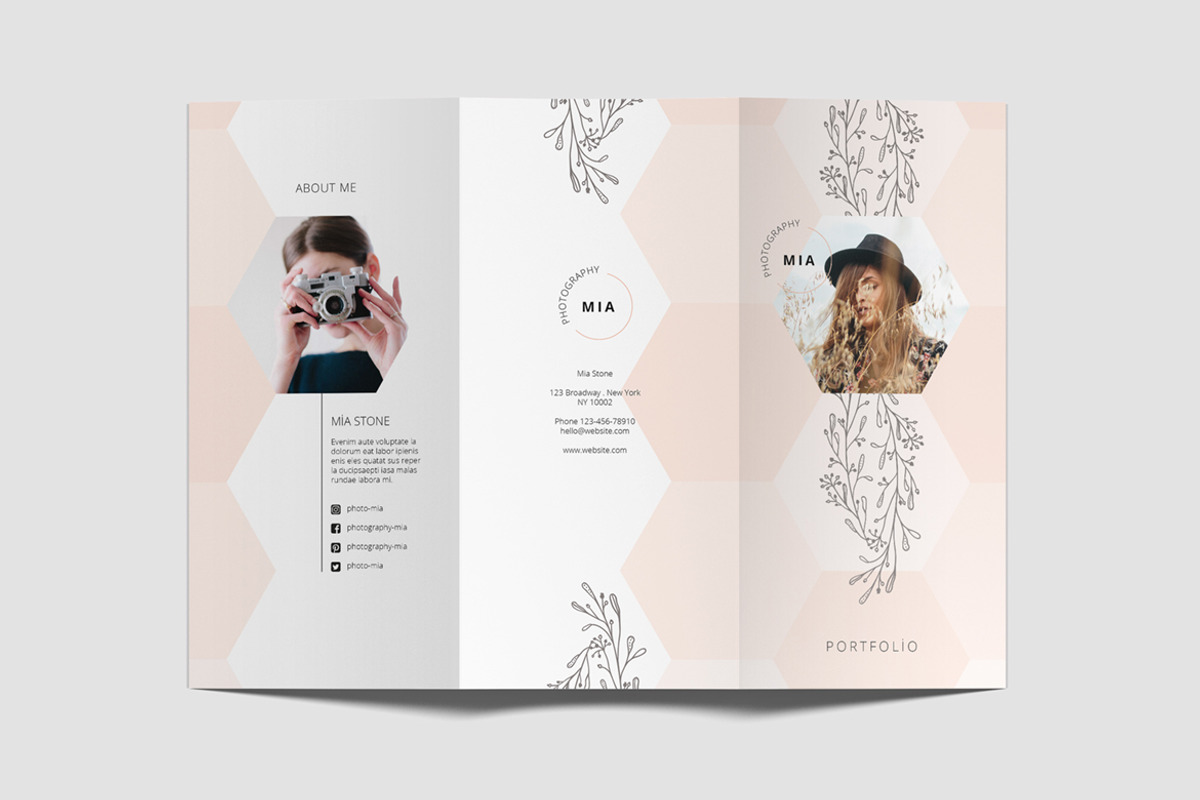 Trifold Brochure Hexagon Design, a Brochure Template by AgataCreate (Photo 6 of 8)