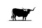 Cow Angus Cattle Grass Silhouette, a Branding & Logo Template by Buqancreative (Thumbnail 2 of 10)