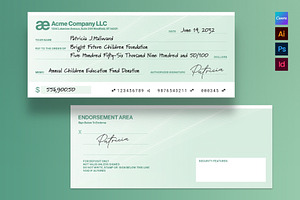 Blank Check Template, a Stationery Template by BrandPacks
