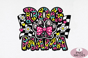 Retro Dog Mama Png, Coquette Bow Dog, an Illustration by Daily.Designs