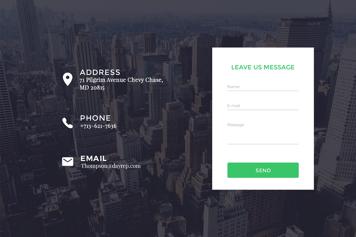 Ramro Web UI Kit - Contact us, an UI Kit Template by Danfe Designs (Photo 6 of 11)