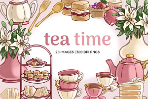 Tea Party Clipart Illustrations