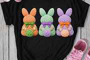 Faux Yarn Easter Bunnies png, an Illustration by Watercolor design (Thumbnail 5 of 6)