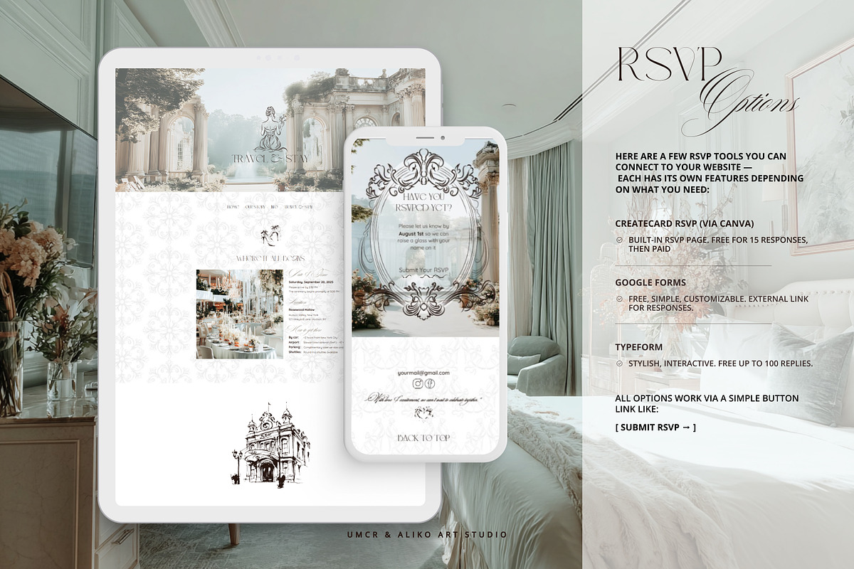 Wedding Canva Website Template, a Templates & Theme by Under My Cozy Roof (Photo 9 of 10)