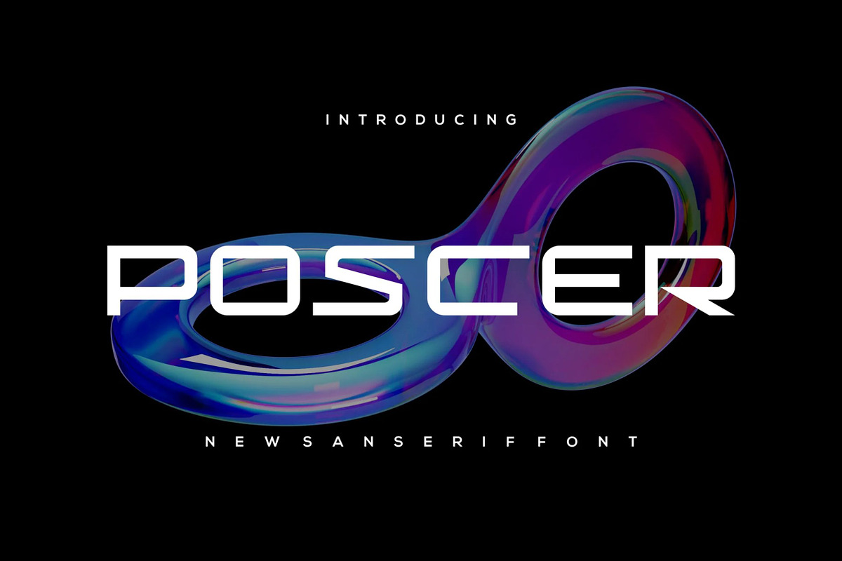 Poscer, a Sans Serif Font by Auliacreative (Photo 1 of 4)