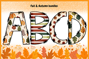 Fall & Autumn-PNG fonts, a Handwritten Font by It me digital art