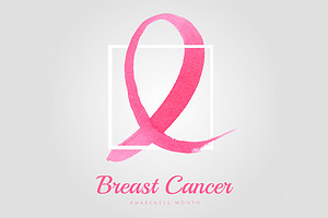 Pink ribbon, breast cancer awareness