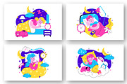 10 Restful Sleep Vector Illustration, a Person Illustration by denayunebgt (Thumbnail 2 of 4)