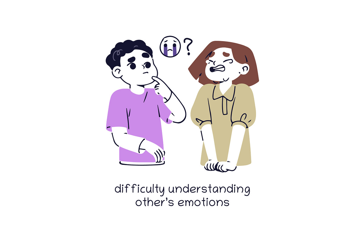Kids with autism signs set, a Healthcare Illustration by PaperTrident (Photo 4 of 9)