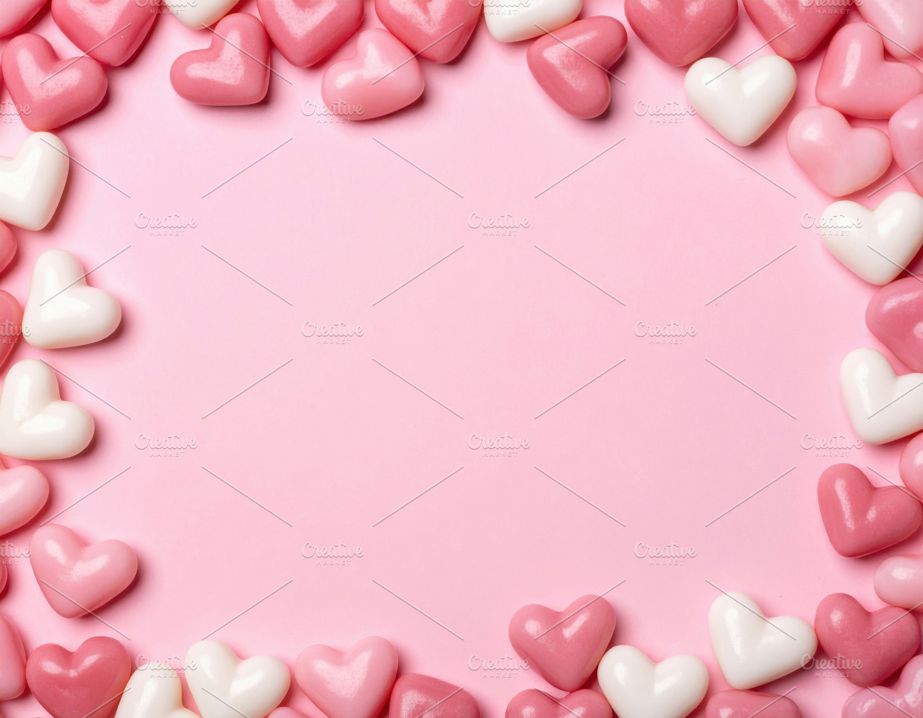 Pink heart frame with copy space background, a Food & Drink Photo by Davizro's Market