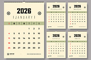 Minimal Calendar Template, a Stationery Template by ContestDesign (Thumbnail 1 of 5)