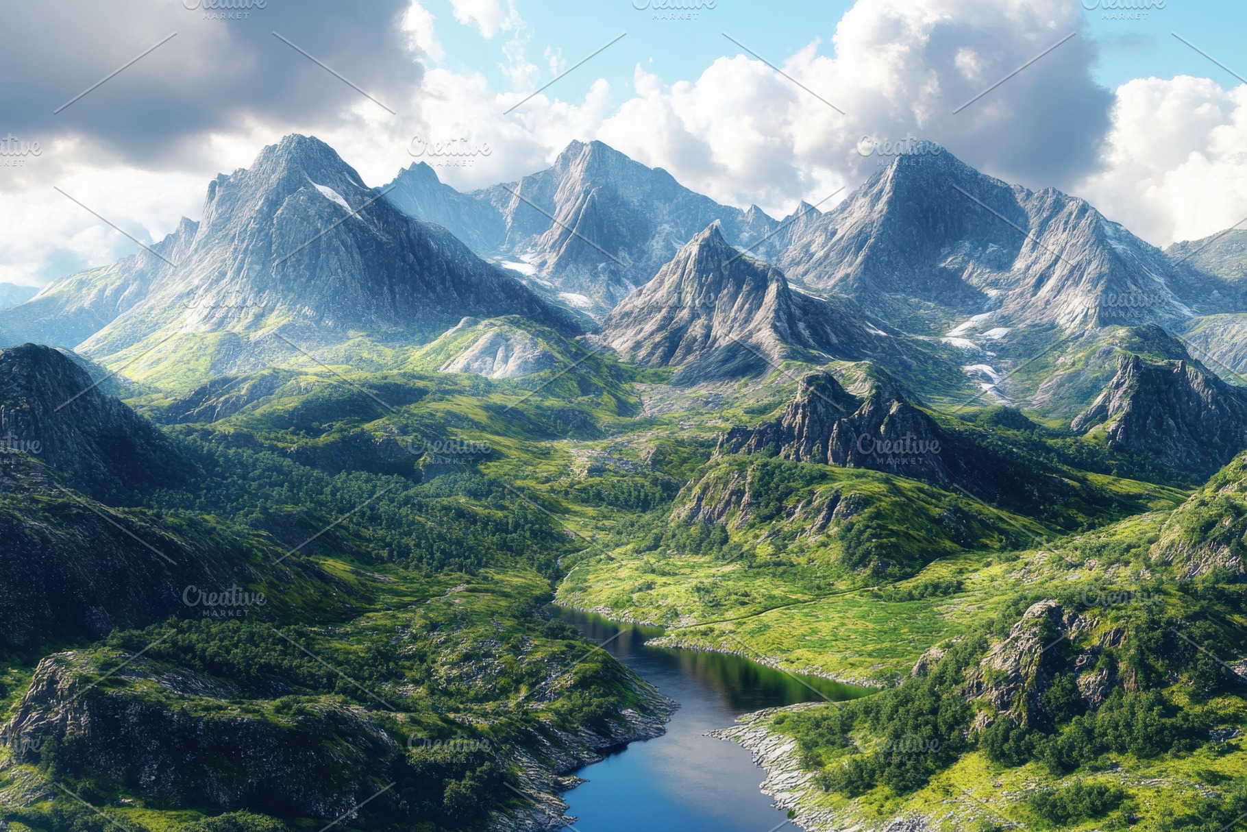 Majestic Mountains Verdant Valley Sc, a Photo by Pixeness Studio