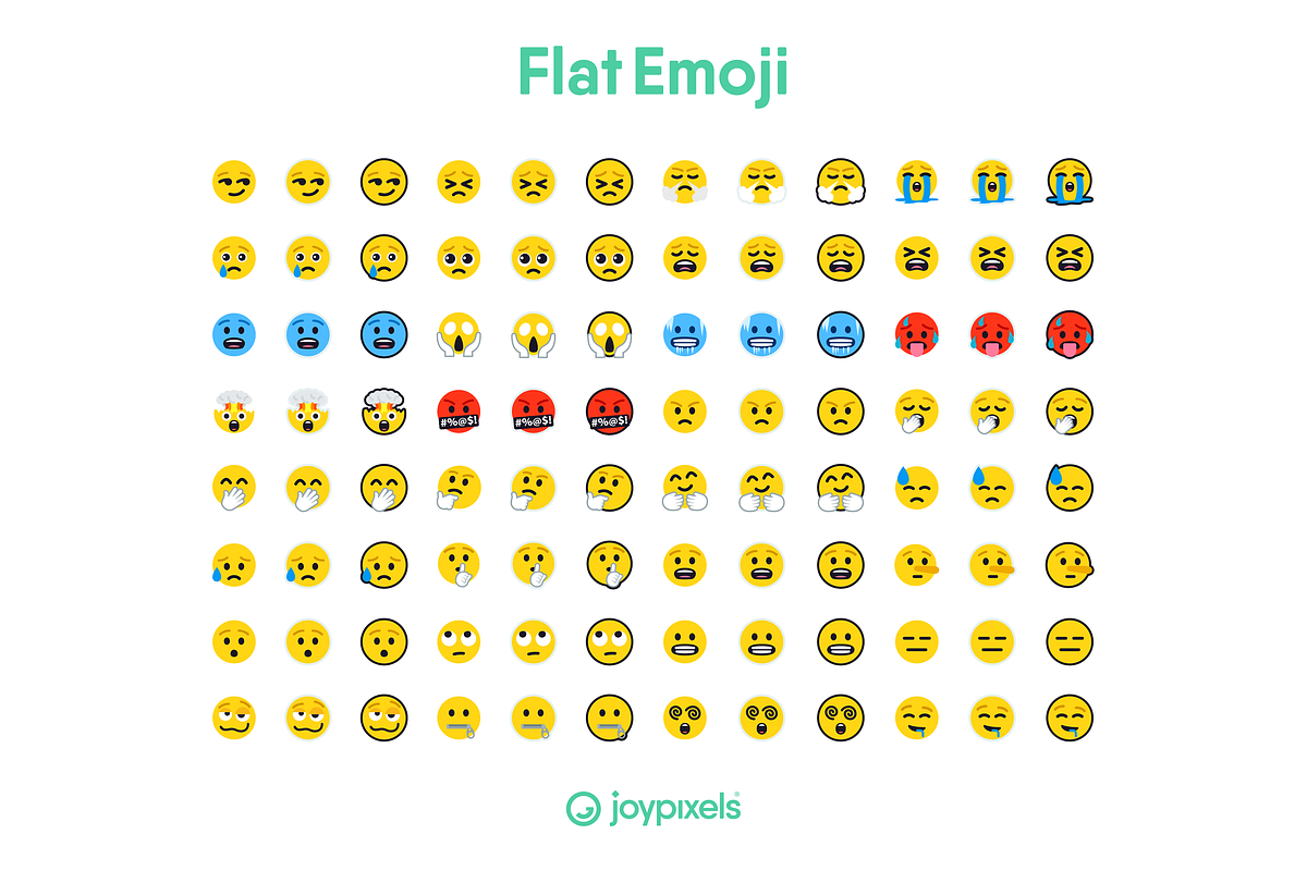 Flat Emoji Icons by JoyPixels®, an Outline Icon by joypixels (Photo 4 of 8)