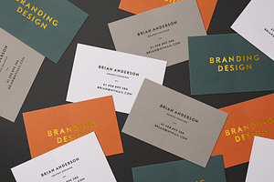 Scattered Business Cards Mockup, a Product Mockup by Design Squad