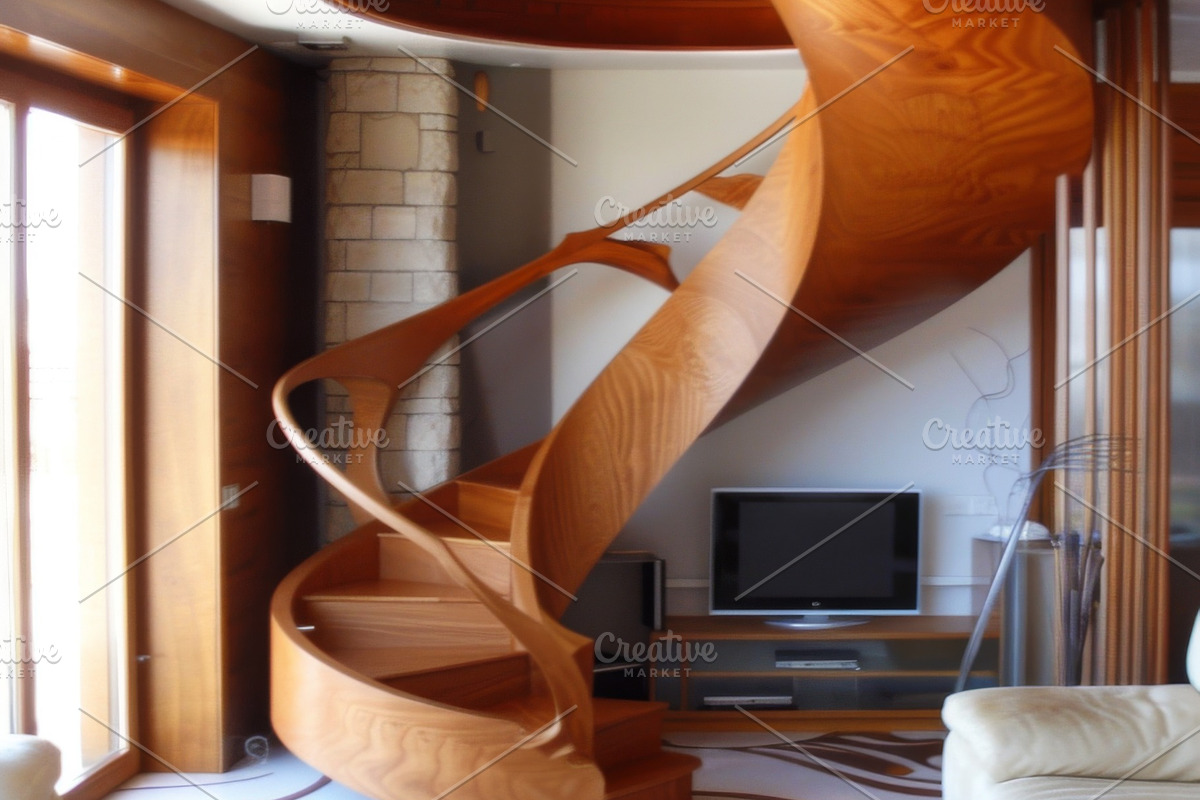 69 Spiral wooden staircases, an Architecture Photo by Handmadefont (Photo 49 of 73)