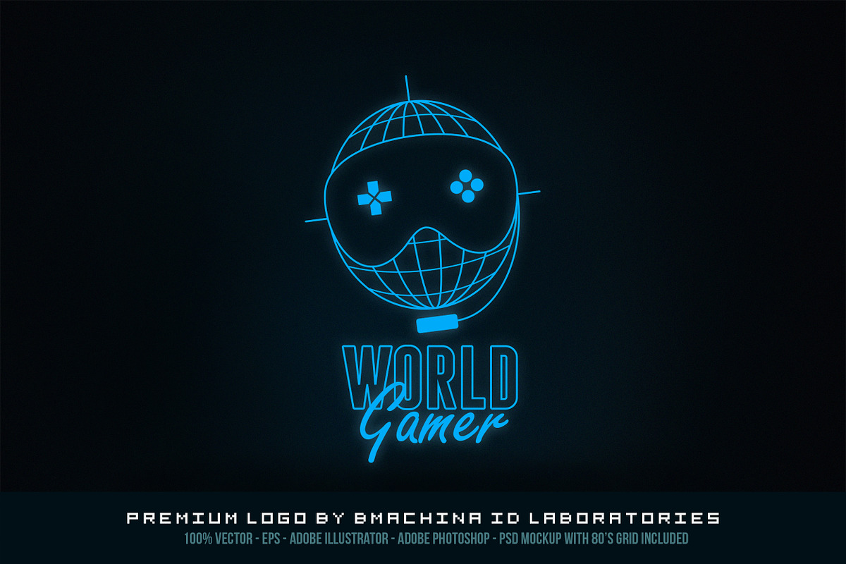 World Gamer Logo, a Branding & Logo Template by BMACHINA Labs. (Photo 5 of 6)