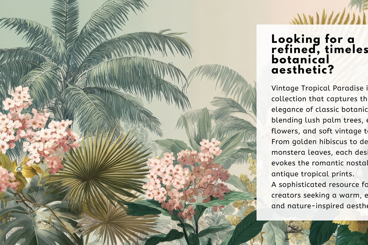 30+ Vintage Tropical Paradise Bundle, a Decorative Illustration by Virgo Studio (Photo 2 of 6)
