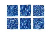 Seamless Cyanotype Floral Pattern wi, a Pattern Graphic by irina.vaneeva (Thumbnail 1 of 8)