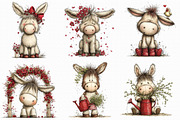 Whimsical Spring Donkey Clipart, an Illustration by Libby Wishes (Thumbnail 3 of 7)