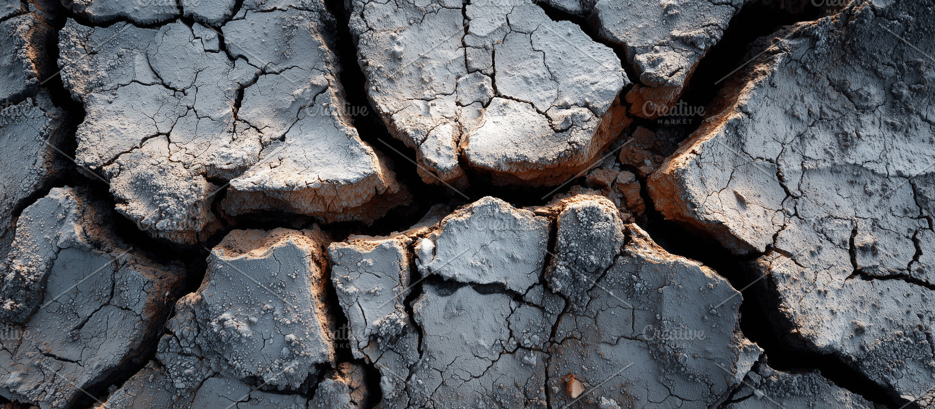 Dramatic close up of dark, cracked, a Nature Photo by MistyDay