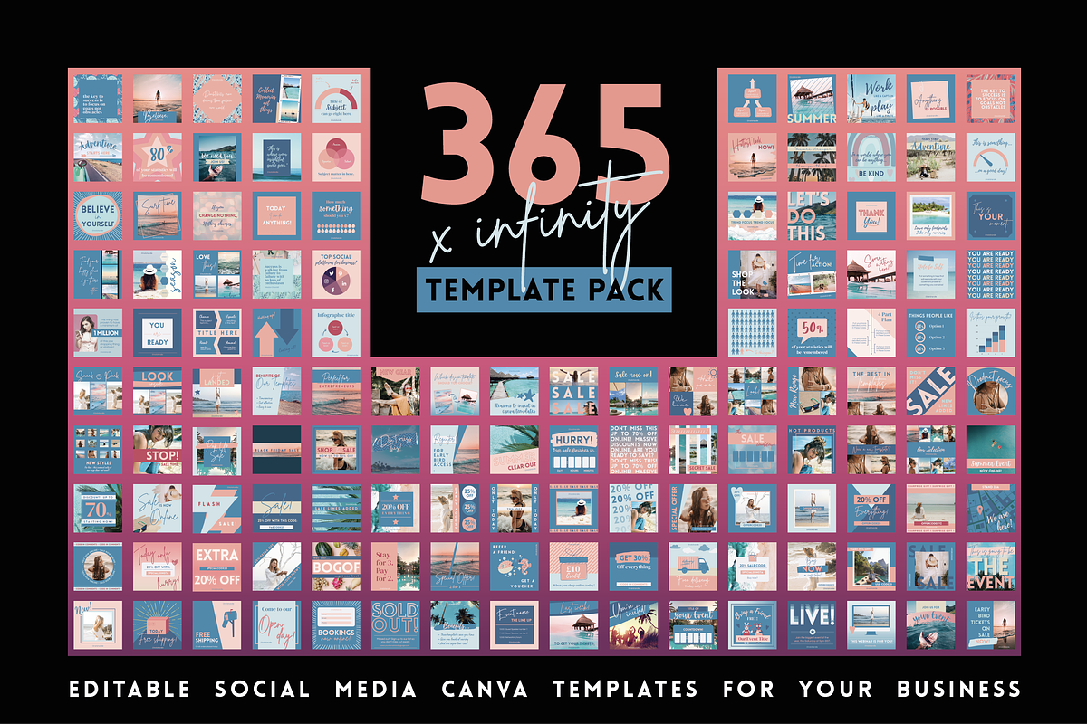365+ Instagram & facebook templates, a Templates & Theme by Dizzign (Photo 6 of 6)