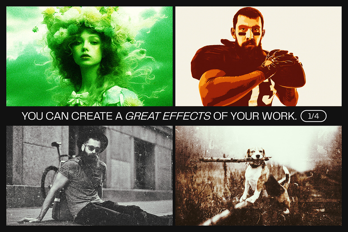 12 Photo Effect Templates, a Layer Style Add-On by iDoodle Studio ...