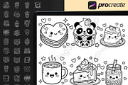 150 Procreate Sweet Doodle Stamps, a Brush Add-On by DrawingStoryShop (Thumbnail 6 of 6)