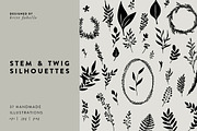 Stem & Twig Vector Silhouettes, a Decorative Illustration by Britt Fabello (Thumbnail 1 of 3)
