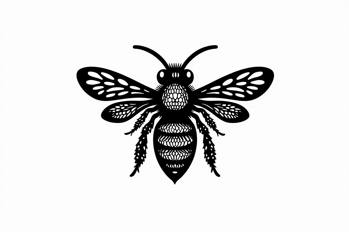 Botanical Bee Vector Design Bundle, an Illustration by abu67222 (Photo 2 of 9)