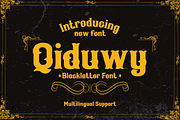 Qiduwy – Blackletter Font, a Blackletter Font by twinstd (Thumbnail 1 of 13)