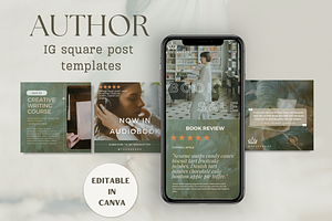 Author Instagram Post template