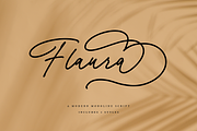 Flaura - A Modern Monoline Script, a Script Font by Megi Satyo Widodo (Thumbnail 2 of 12)