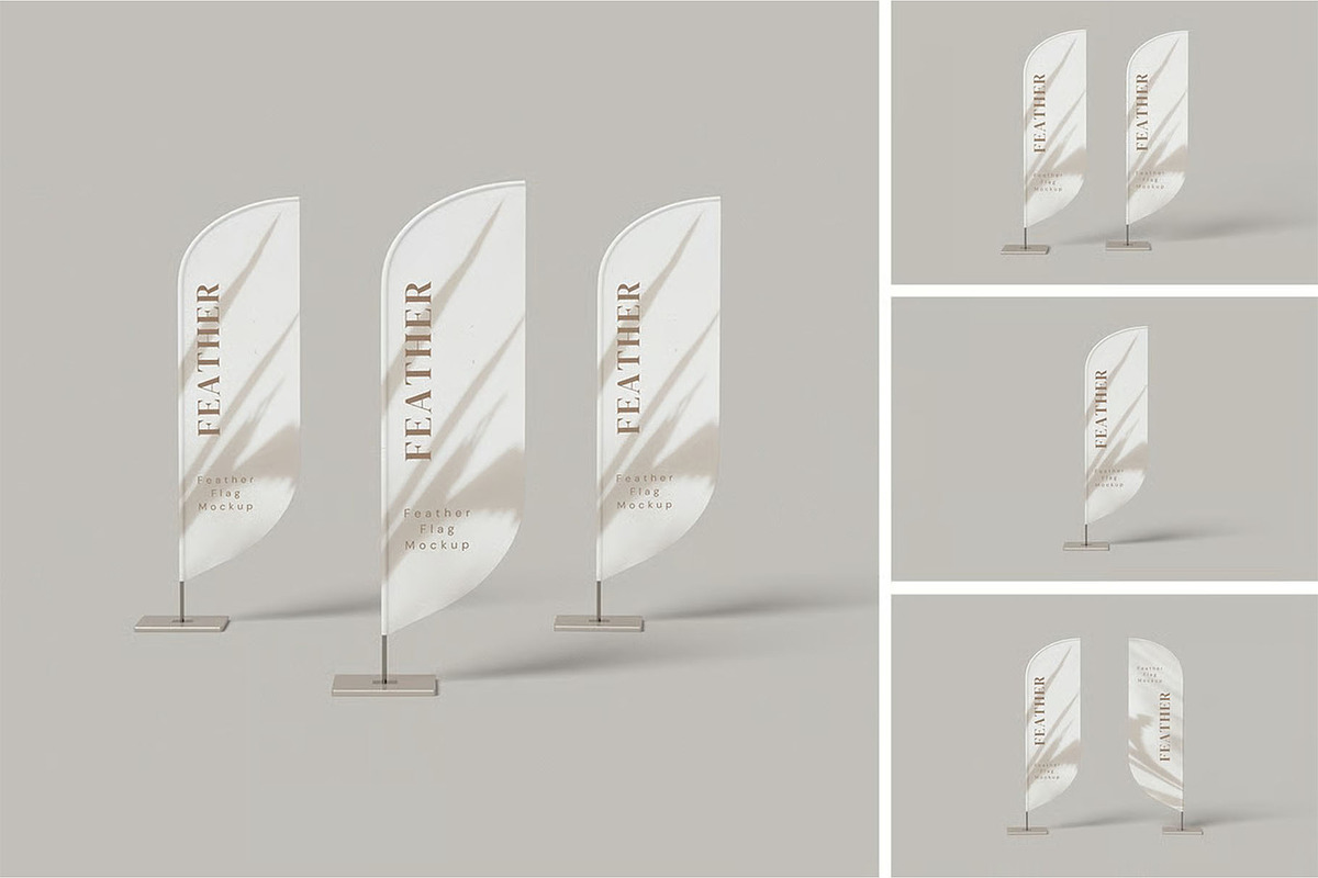 Feather Flag Mockup, an Advertising Mockup by zpackcreative (Photo 1 of 5)