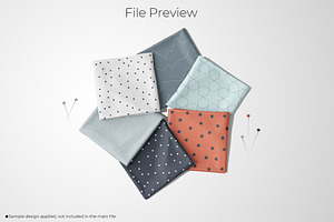 Folded Fabric Stack Mockup Set