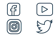 Social Media Icon Set, a Solid Icon by RAHMAT (Thumbnail 6 of 6)