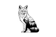 Fox Forest Silhouette Vector Bundle, an Illustration by Creativeshirt (Thumbnail 27 of 31)