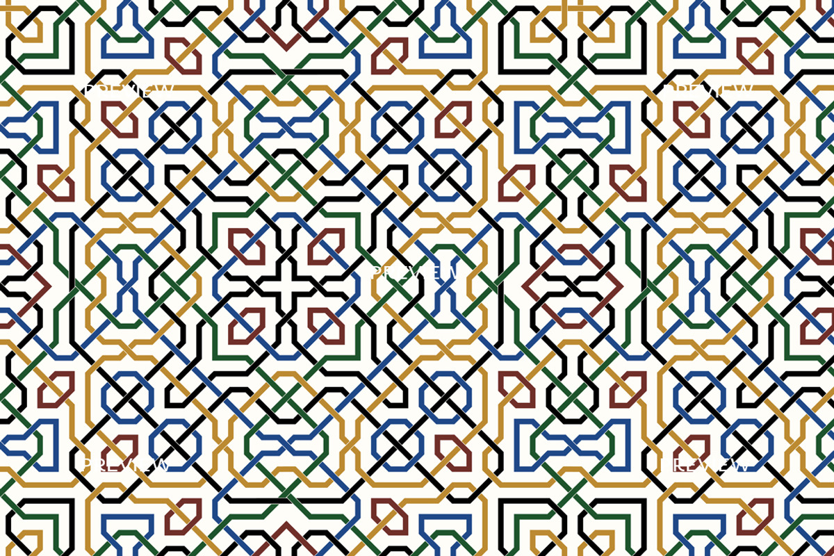 4 different Morocco patterns, a Pattern Graphic by Azat1976