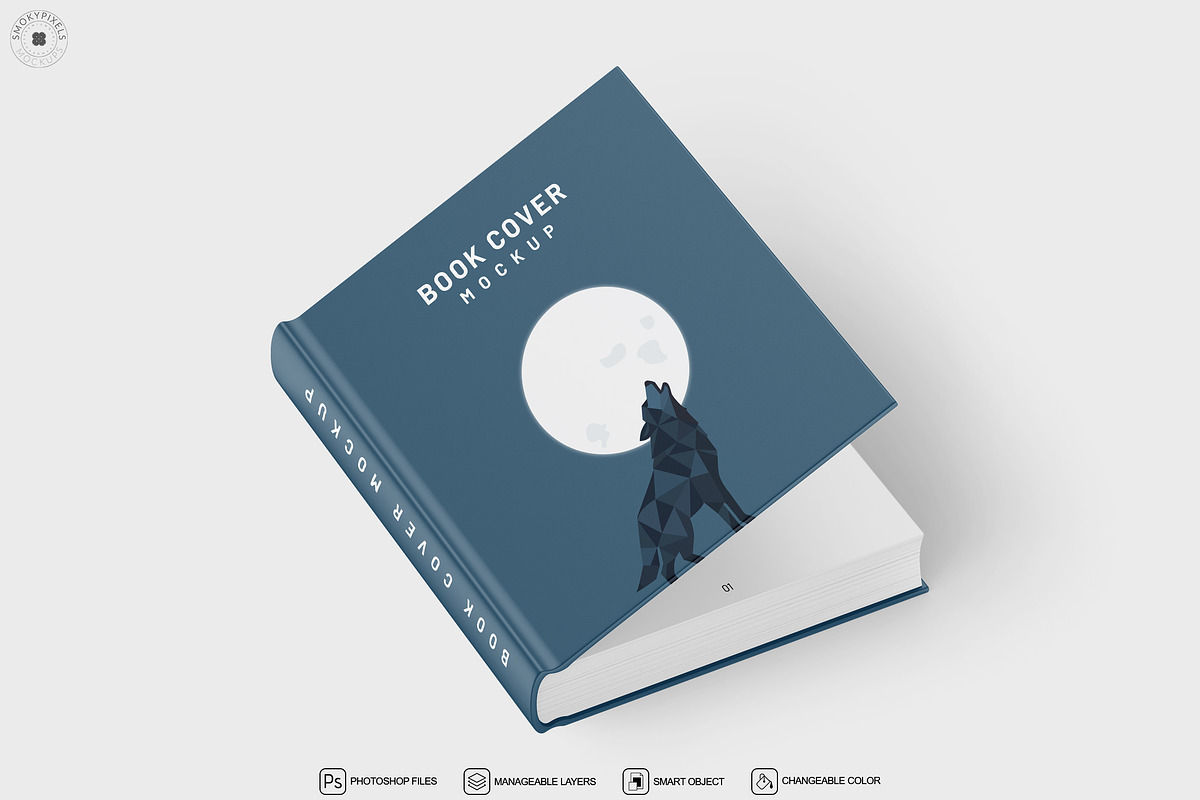 Hardcover Book Mockup, a Books & Magazine Mockup by SmokyPixels (Photo 3 of 5)