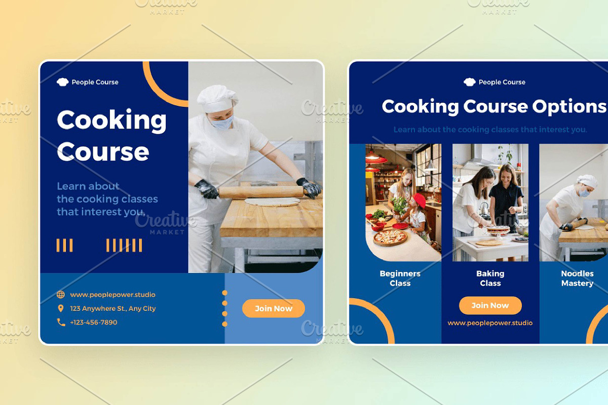 Cooking Class Instagram Post Templat, a Design Template by fashionaddict (Photo 2 of 4)