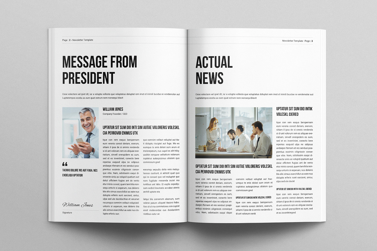 Newsletter Template, a Brochure Template by E-Type (Photo 2 of 7)