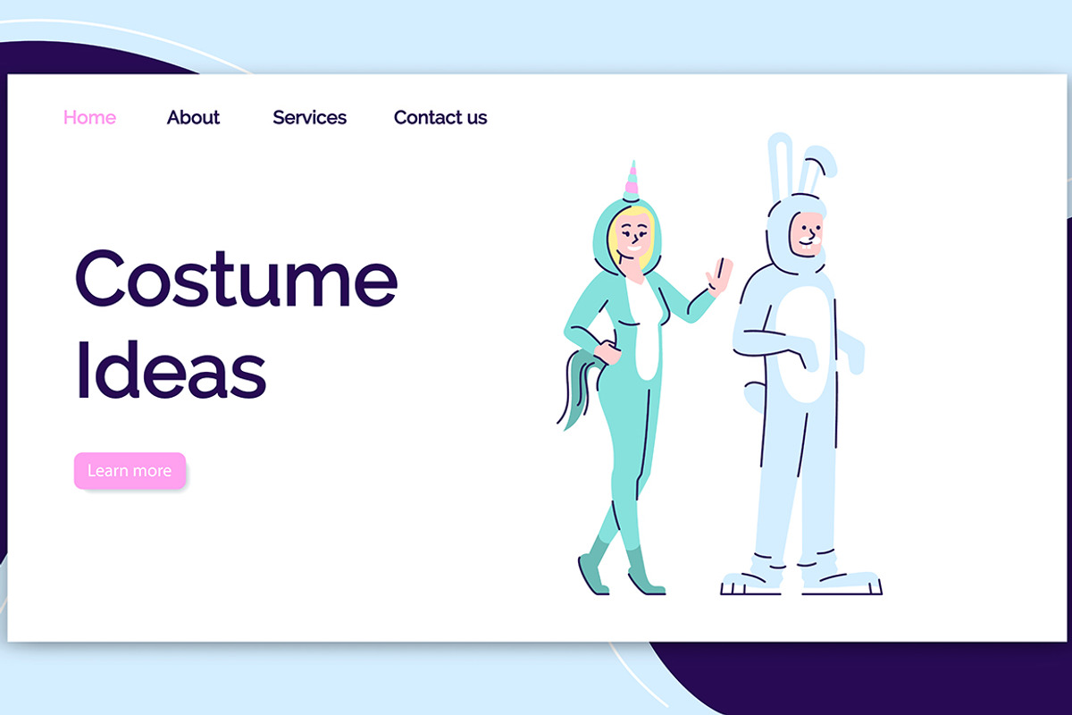 Costume ideas landing page template, a Landing Page Template by IMG Visuals