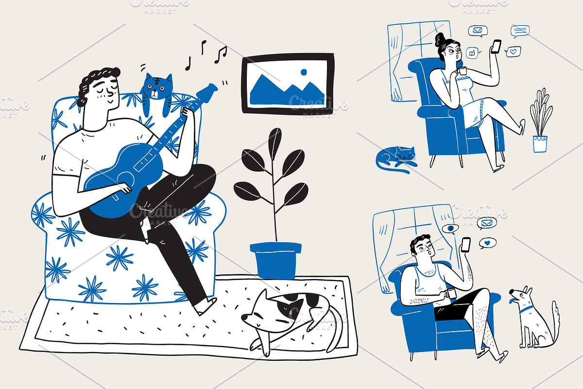 Relaxation moments, a Person Illustration by Huza Studio (Photo 10 of 13)