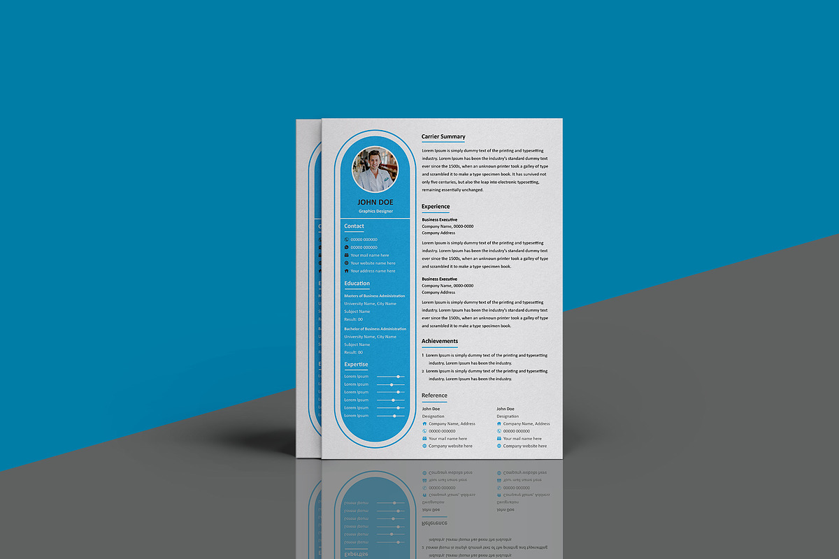 SleekCanvas: Minimal Modern Resume, a Resume Template by Annudesign (Photo 1 of 4)