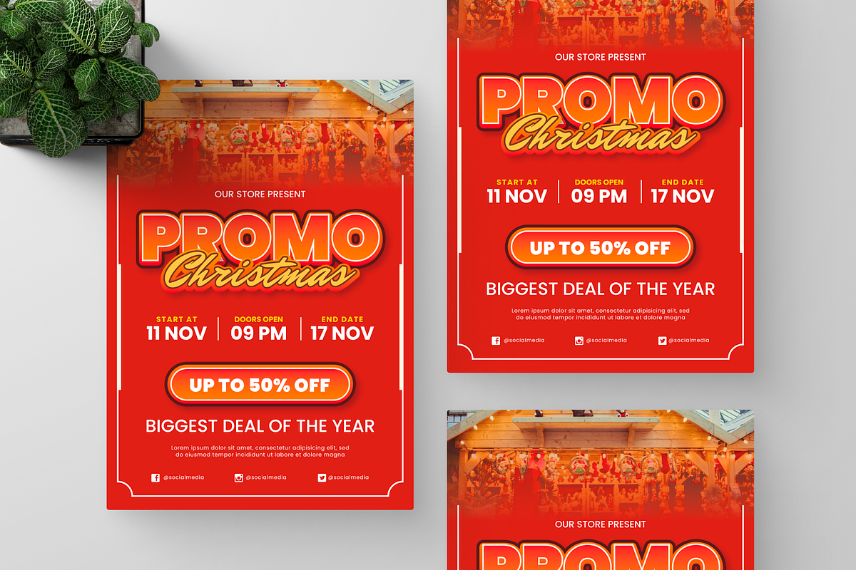Christmas Big Promo Sale Flyer, a Flyer Template by Annora Studio (Photo 3 of 6)