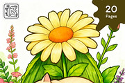 Garden Coloring Book – 20 Pages, an Illustration by No.13 (Thumbnail 1 of 8)