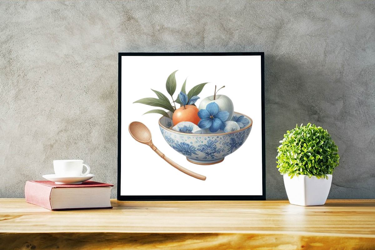 Blue Chinoiserie Summer Sublimation, an Illustration by SVGArt (Photo 6 of 7)