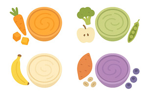 Colorful purees made from fruits and, a Food Illustration by ZinetroN