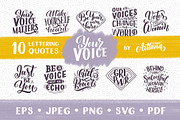 Woman Voice Lettering Quotes, a Decorative Illustration by Artlana (Thumbnail 1 of 7)