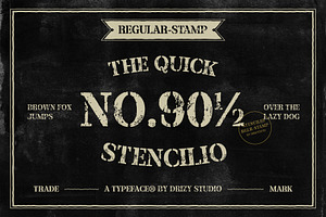 Stencilio Serif Stencil Grunge