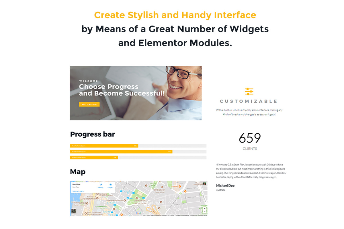 Bitcoin WordPress Theme, a WordPress Template by Zemez (Photo 6 of 6)